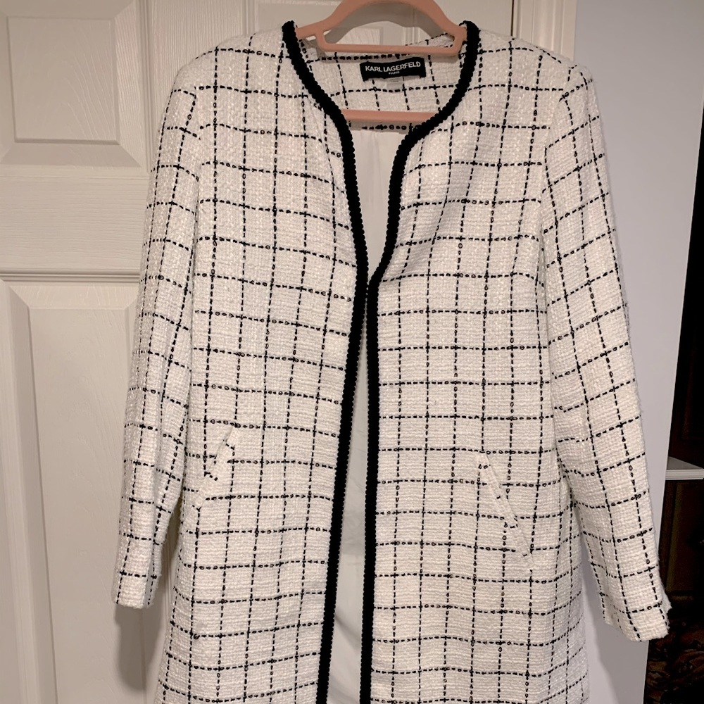Karl Lagerfeld Tweed Coat